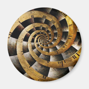 Aimant Steampunk - Horloge - Le flux du temps