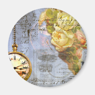 Aimant Steampunk & Yellow Roses