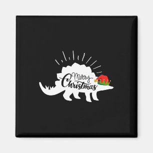 Aimant Stégosaure Joyeux Noël Drôle de Dinosaure 