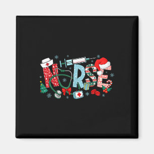 Aimant Stéthoscope de Noël infirmière T-shirt de travail 