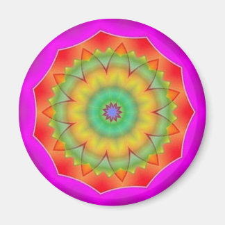 Aimant Sticker de coeur de l'étoile Rainbow Kaleidoscope 