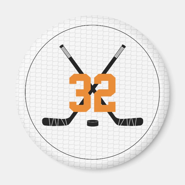 Aimant Sticks de hockey sur glace Chariot Joueur Numéro d (Devant)