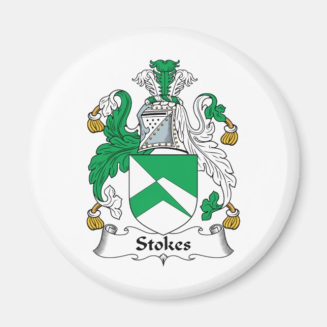 Aimant Stokes Family Crest (Devant)