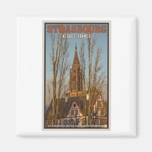 Aimant Strasbourg - cathédrale et arbres