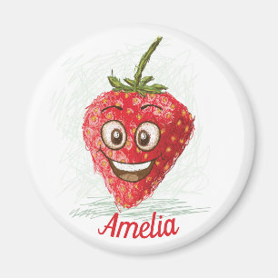 Aimant Strawberry funny personalized cute fridge