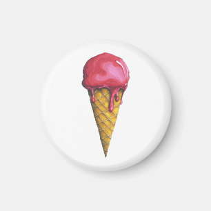 Aimant Strawberry Ice-cream cone