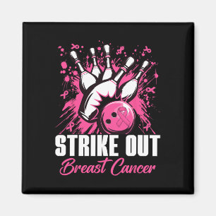 Aimant Striout Breast Cancer Bowling Pink Ribbon Femmes