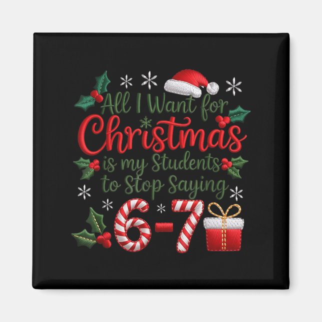 Aimant Students Saying 6-7 67 Six Seven Funny Teachers Ch (Devant)