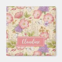Style botanique rose