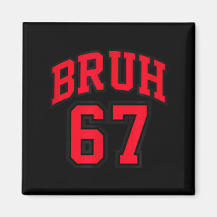 Aimant Style de basket-ball Bruh numéro 67 Srt Frangin Ar