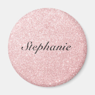 Aimant Style de Parties scintillant rose de nom personnal