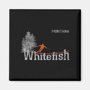 Aimant Style des années 1980 Montana Ski Vintage