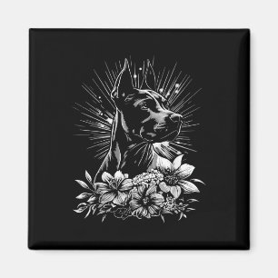 Aimant Style tatouage Lover Doberman Pinscher Retro Chien