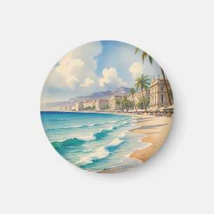 Aimant Style vintage Monte Carlo Beach Travel