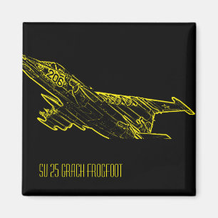 Aimant SU 25 Grach Soviet Frogfoot Plane Croquis