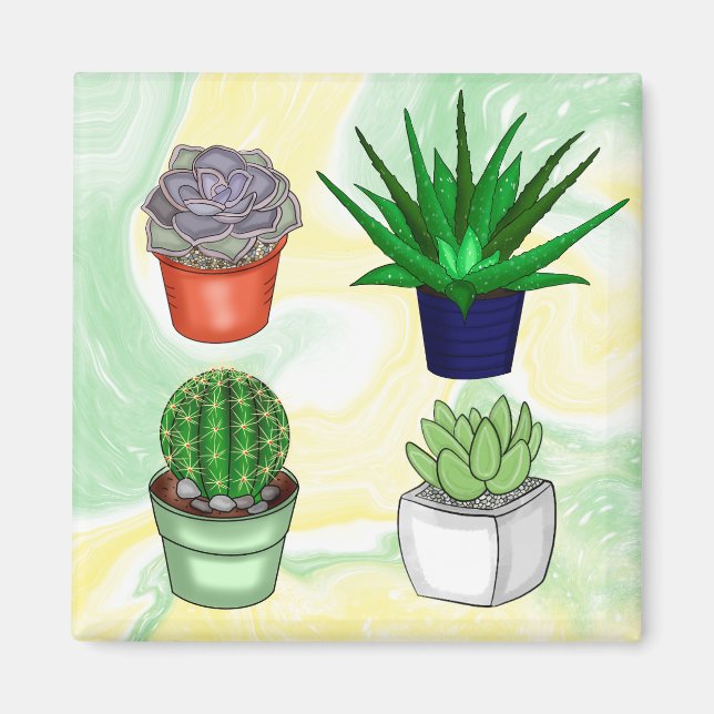 Aimant Succulents à main (Devant)