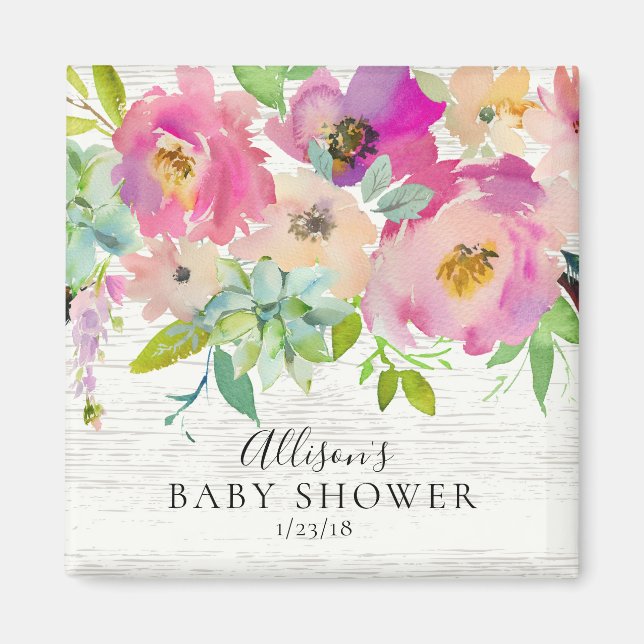 Aimant Succulents rustiques Douche Florale Favoriser l'ai (Devant)