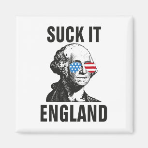 Aimant Suck-it England Drôle 4 juillet George Washingto