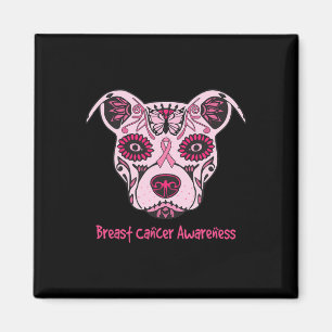 Aimant Sugar Pitbull Chien Breast Cancer de la poitrine j