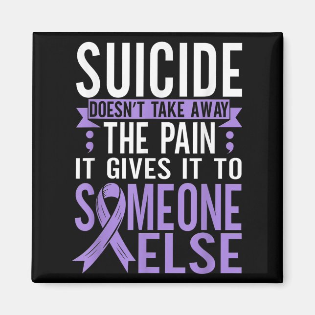 Aimant Suicide Awareness Suicide Prevention Suprt Survivo (Devant)