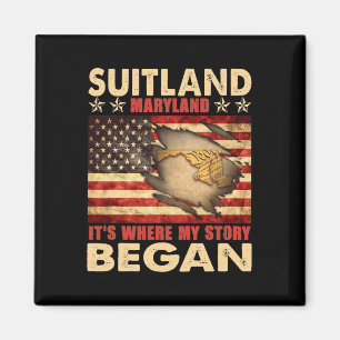 Aimant Suitland Maryland Drapeau États-Unis 4 Juillet