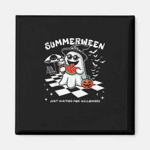 Aimant Summerween Éffrayant Halloween Vibes d'été Citroui