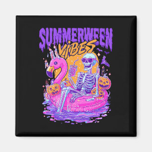 Aimant Summerween Squelette Éffrayant Summer Beach Skelly