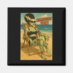 Aimant Summerween Vibes Retro Beach Style gothique Tee