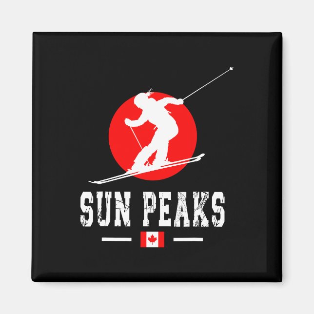 Aimant Sun Peaks Canada Station de ski Rocky Mountains Ca (Devant)