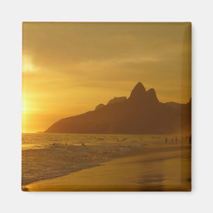 Aimant Sun Set à Ipanema Beach Brésil