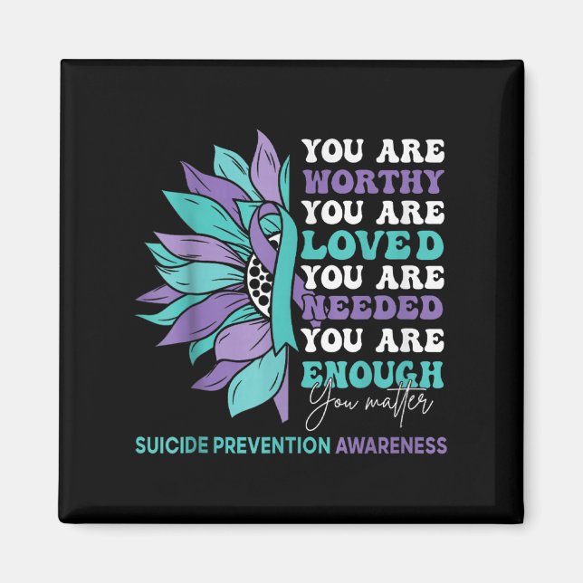 Aimant Sunflower Motivational Suprt Suicide Prevention Aw (Devant)