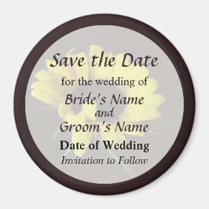 Aimant Sunflower With Naturally Curly Hair Save the Date