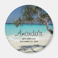 Sunny Tropical Beach Ocean Paradise Anniversaire