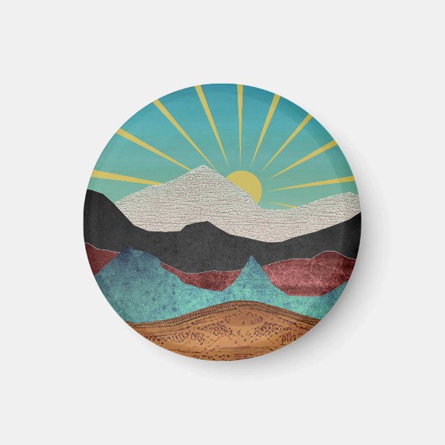 Aimant Sunrise Imaginaire de montagne (Devant)