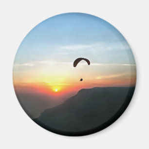 Aimant Sunset Paraglide Wanderlust Extreme Sports Art