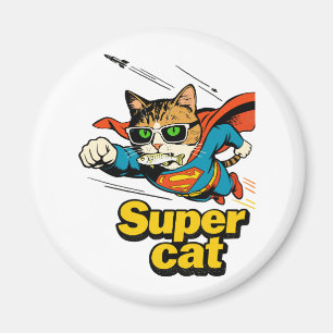 Aimant Super Chat Volant avec Poisson