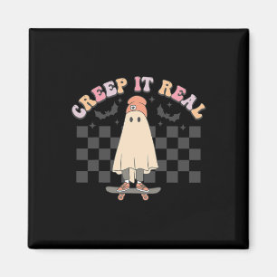 Aimant Super Creep It Real Ghost Citrouille Halloween Spo