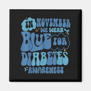 Aimant Super En Novembre Nous Portons Blue Diabetes Sensi