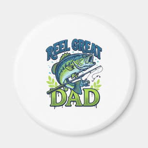 Aimant Super Papa Pêche à la Bass Conception Vectorielle