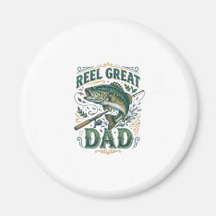 Aimant Super Papa Poisson Père Vintage T-Shirt Design