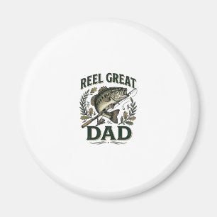 Aimant Super Papa Poisson Vintage Pêche Fête des Pères