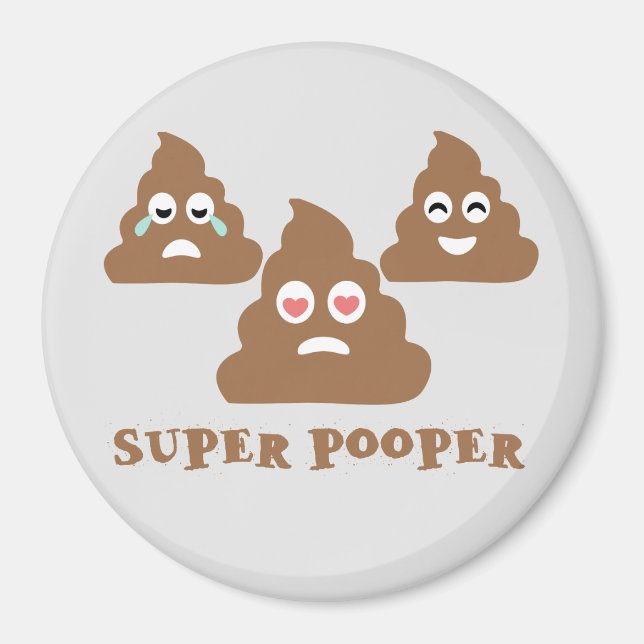 Aimant Super Pooper Emoji (Devant)