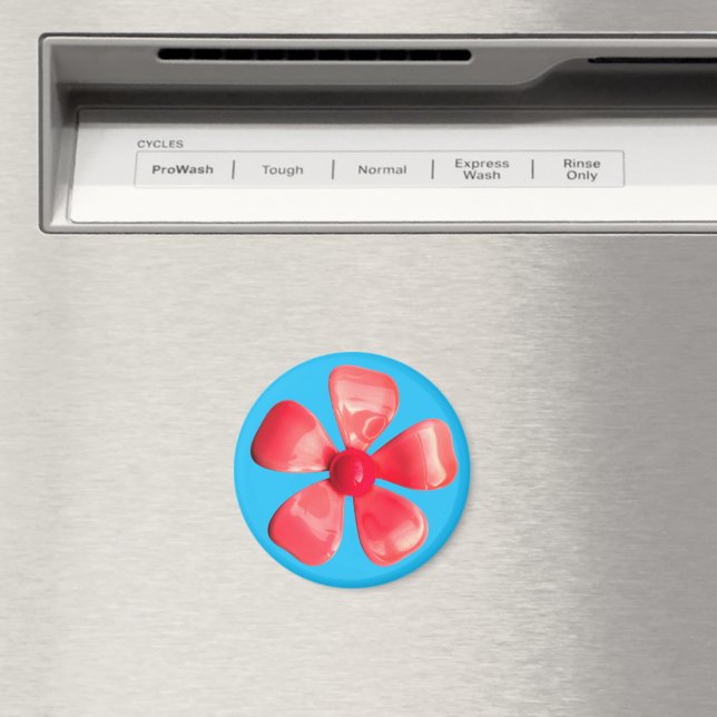 Aimant Super rose MOD Hippie Daisy Flower Power Floral (In Situ (Lave-vaisselle))