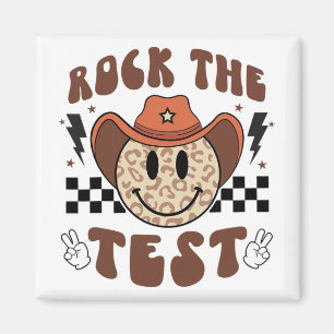 Aimant Super Test Day Rock The Test Smile Cowboy Boys Me