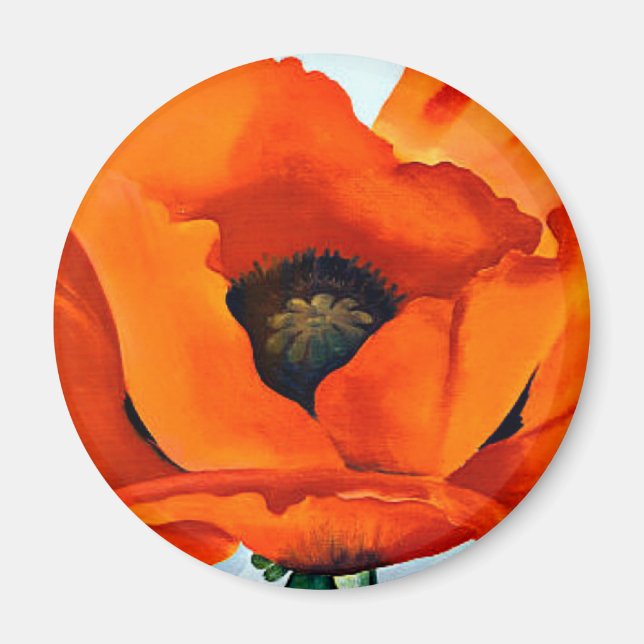 Aimant Superbe Georgia O'Keeffe Red Poppy (Devant)