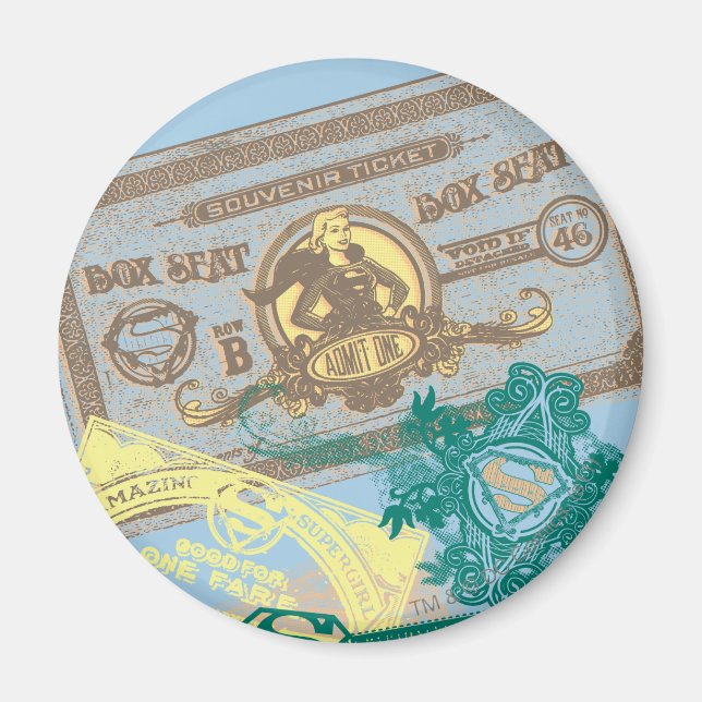 Aimant Supergirl Box Siège Bleu (Devant)