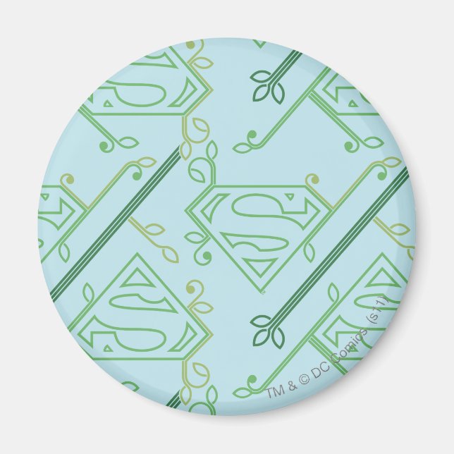 Aimant Supergirl Green Vine Logo Motif (Devant)