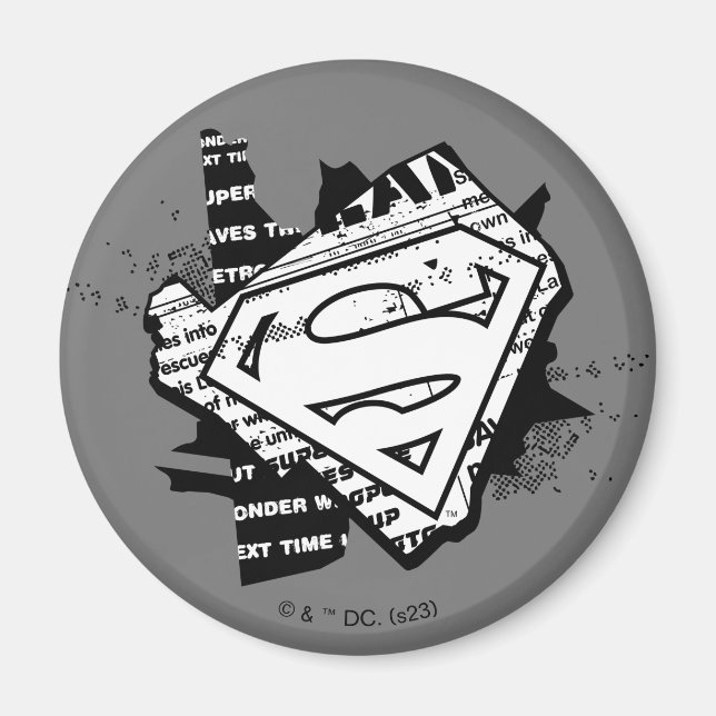Aimant Supergirl Newsprint S-Shield (Devant)