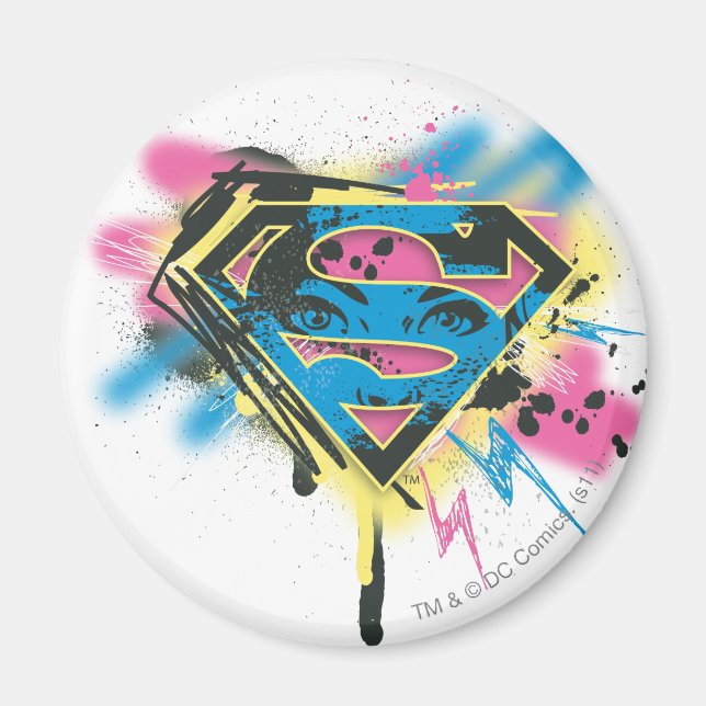Aimant Supergirl Paint and Spills (Devant)
