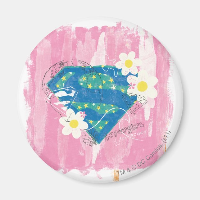 Aimant Supergirl pour Peace Pink (Devant)